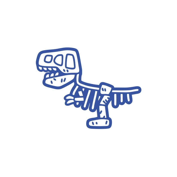 Dinozor Fosil Araba Sticker 17x17 Cm Mavi ürün görseli 1