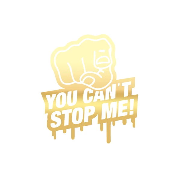 You Cant Stop Me Araba Sticker 17x17 Cm Gold ürün görseli 1