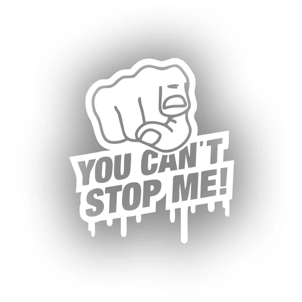 You Cant Stop Me Araba Sticker 17x17 Cm Beyaz ürün görseli 1