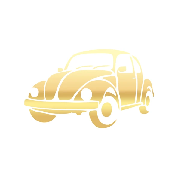 Tosbağa Araba Sticker 17x17 Cm Gold ürün görseli 1
