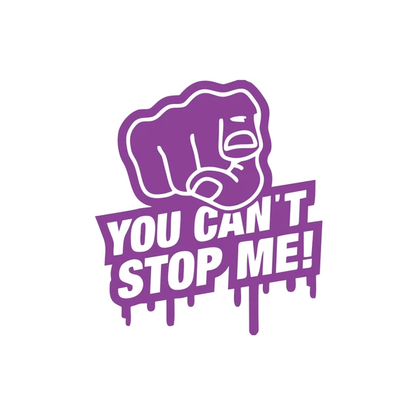 You Cant Stop Me Araba Sticker 17x17 Cm Mor ürün görseli 1