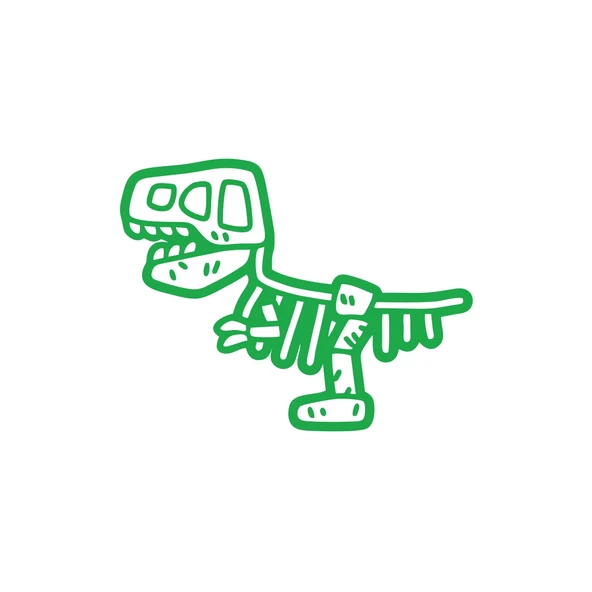 Dinozor Fosil Araba Sticker 17x17 Cm Yeşil ürün görseli 1