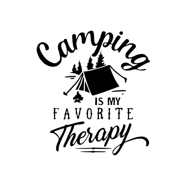 Camp Is My Favorite Therapy Araba Sticker 17x17 Cm Siyah ürün görseli 1