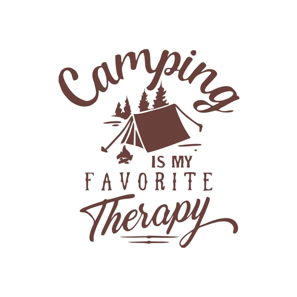 Camp Is My Favorite Therapy Araba Sticker 17x17 Cm Kahverengi ürün görseli 1