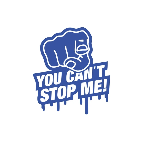 You Cant Stop Me Araba Sticker 17x17 Cm Mavi ürün görseli 1