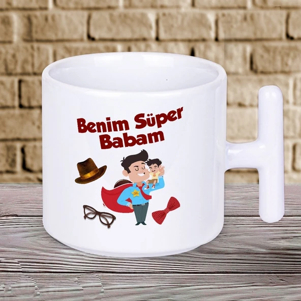 Babalık Bir Süper Güçtür! Babalar Gününe Özel Hediyelik T Kupa ürün görseli 1