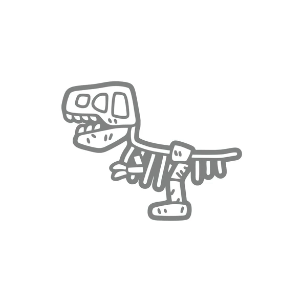 Dinozor Fosil Araba Sticker 17x17 Cm Gri ürün görseli 1