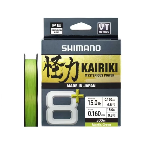 Shimano Kairiki 8+ 300m 0.16mm 6.5kg M. Green Örgü İp ürün görseli 1