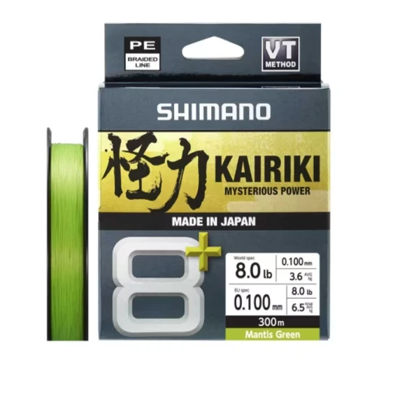 Shimano Kairiki 8+ 300m 0.10mm 6.5kg M. Green Örgü İp ürün görseli 1