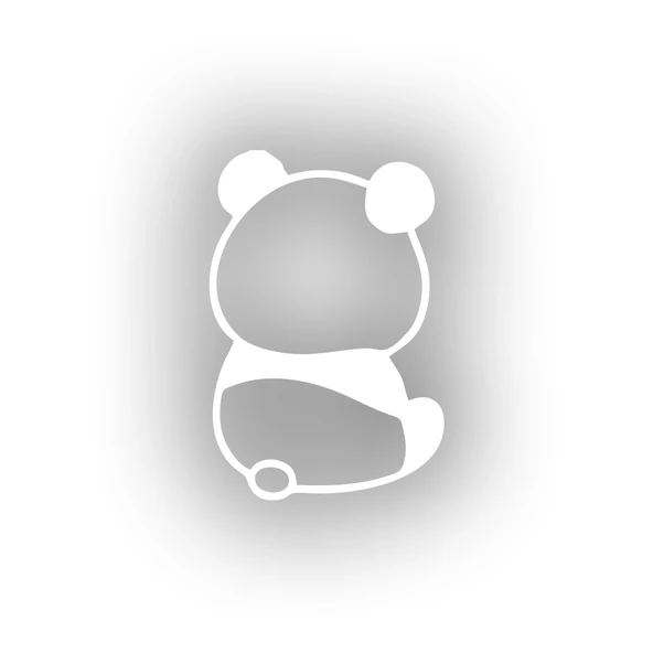 Küsmüş Panda Araba Sticker 17x17 Cm Beyaz ürün görseli 1