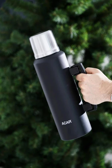 Acar Karat X Serisi Paslanmaz Çelik 1,5 Lt Kamp Termos Siyah TMS-08369 ürün görseli 1