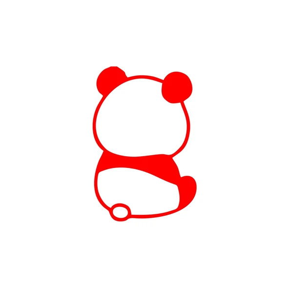Küsmüş Panda Araba Sticker 17x17 Cm Kırmızı ürün görseli 1