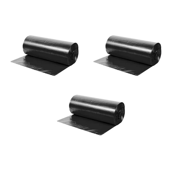 Endüstriyel Jumbo Boy Siyah Çöp Torbası Poşeti - 700 Gr. - 90 Litre - 80 x 110 Cm / 10 Adetlik 3 Rulo ürün görseli 1