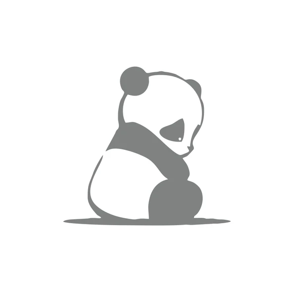 Üzgün Panda Araba Sticker 17x17 Cm Gri ürün görseli 1
