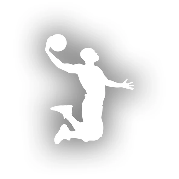 Basketbol Oynayan Adam Araba Sticker 17x17 Cm Beyaz ürün görseli 1