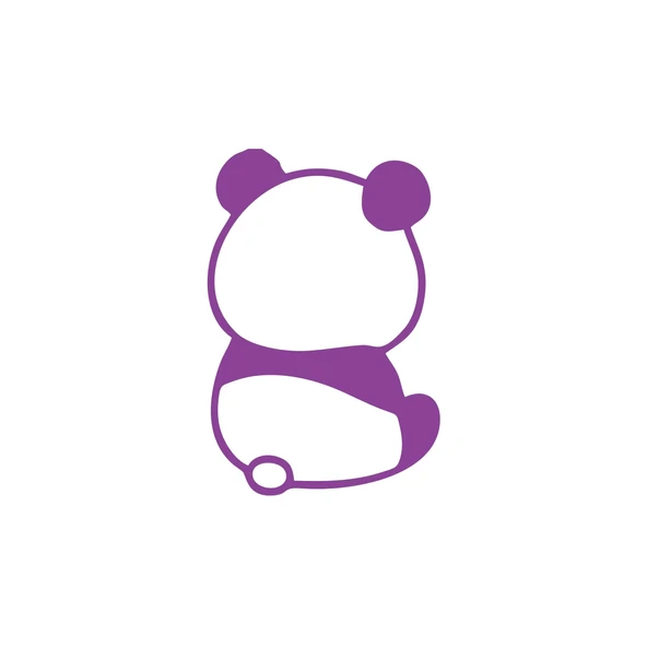 Küsmüş Panda Araba Sticker 17x17 Cm Mor ürün görseli 1