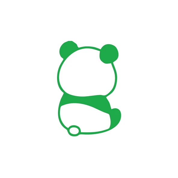 Küsmüş Panda Araba Sticker 17x17 Cm Yeşil ürün görseli 1
