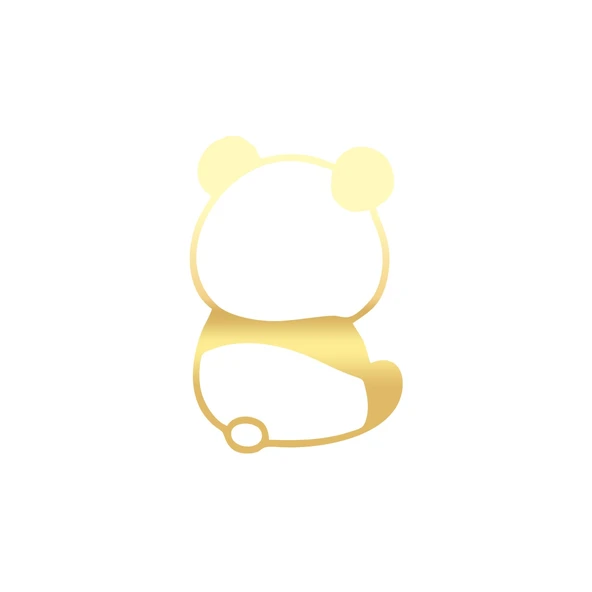 Küsmüş Panda Araba Sticker 17x17 Cm Gold ürün görseli 1