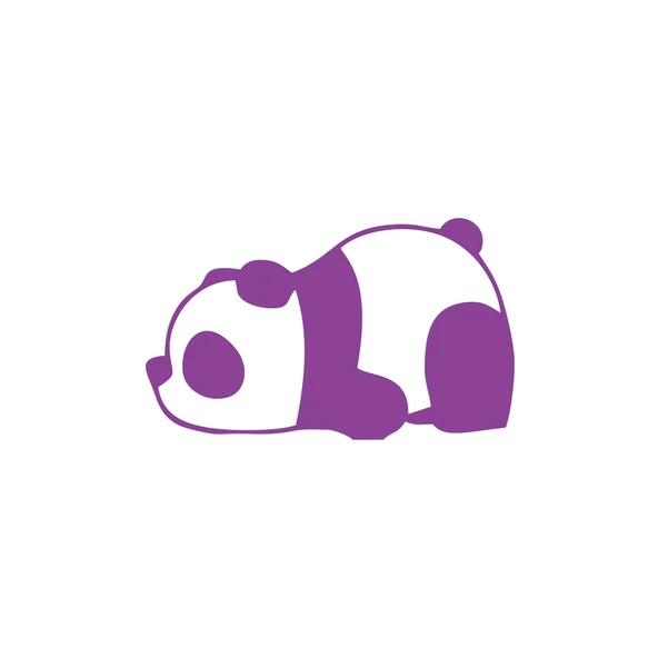 Bıkmış Panda Araba Sticker 17x17 Cm Mor ürün görseli 1