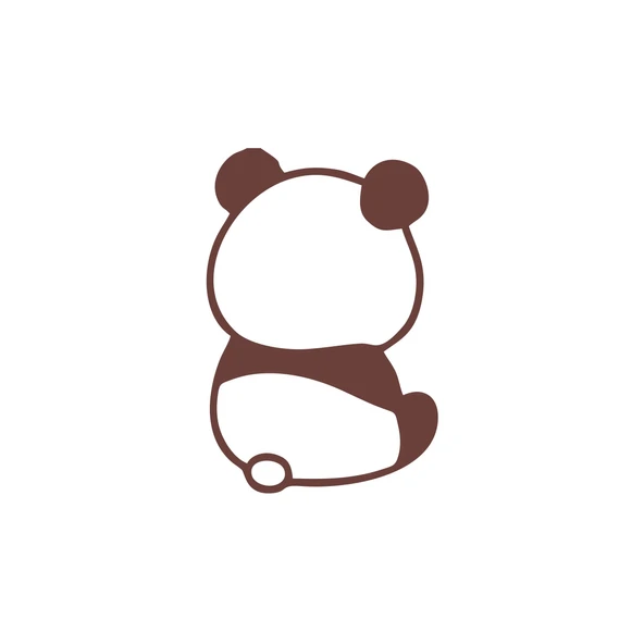 Küsmüş Panda Araba Sticker 17x17 Cm Kahverengi ürün görseli 1