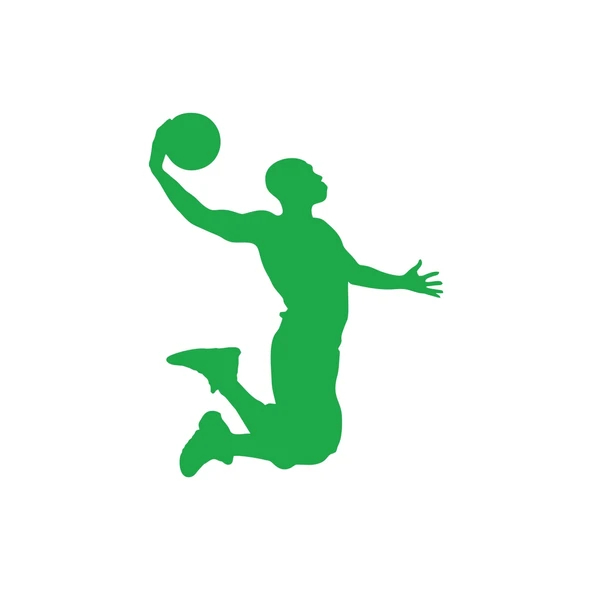 Basketbol Oynayan Adam Araba Sticker 17x17 Cm Yeşil ürün görseli 1