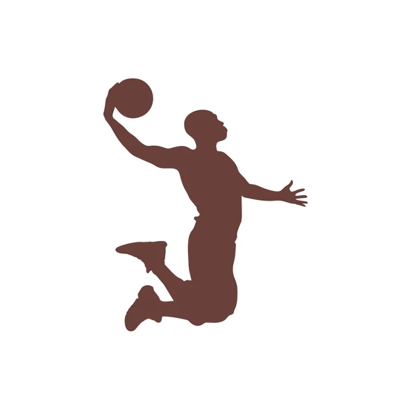 Basketbol Oynayan Adam Araba Sticker 17x17 Cm Kahverengi ürün görseli 1