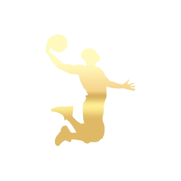 Basketbol Oynayan Adam Araba Sticker 17x17 Cm Gold ürün görseli 1