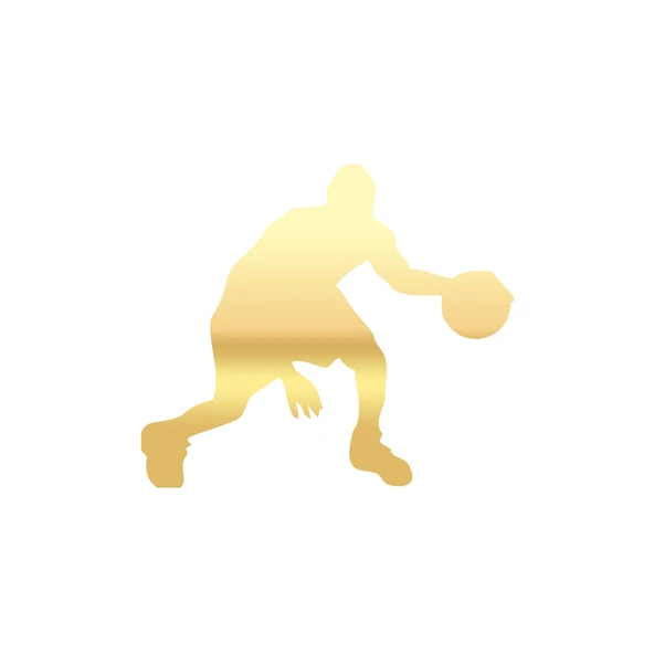 Basketbol Silüet Araba Sticker 17x17 Cm Gold ürün görseli 1