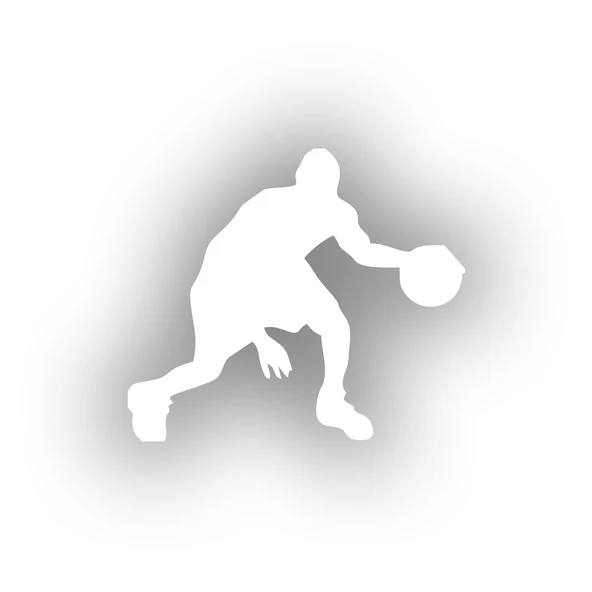 Basketbol Silüet Araba Sticker 17x17 Cm Beyaz ürün görseli 1
