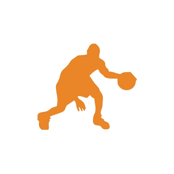 Basketbol Silüet Araba Sticker 17x17 Cm Turuncu ürün görseli 1