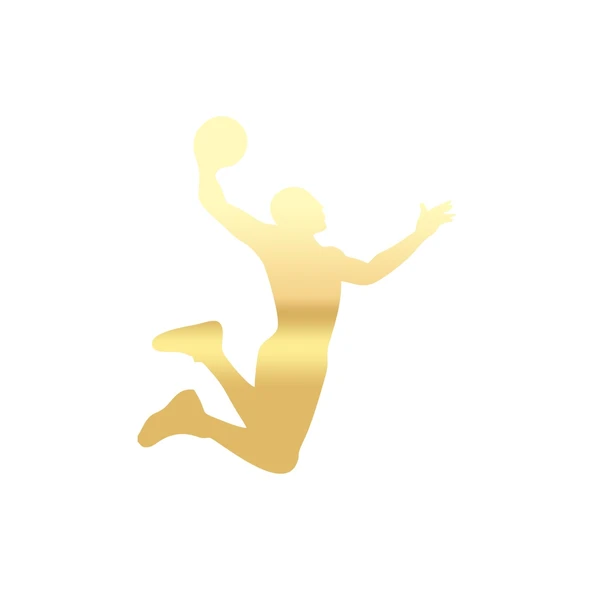 Basketbol Silüet Araba Sticker 17x17 Cm Gold ürün görseli 1