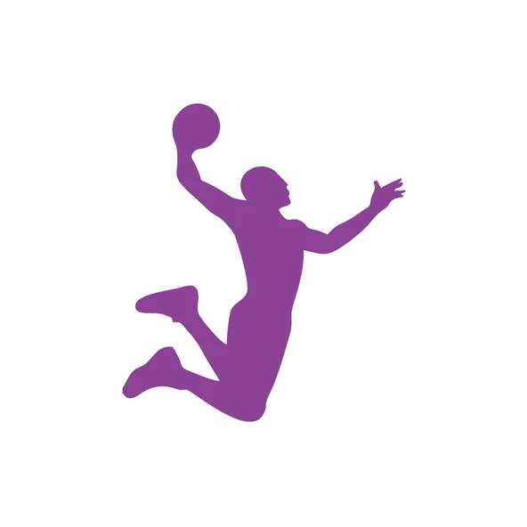 Basketbol Silüet Araba Sticker 17x17 Cm Mor ürün görseli 1
