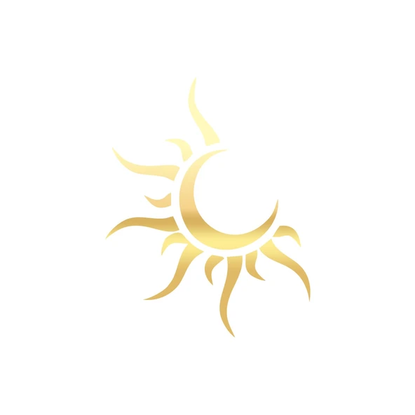 Güneş Ay Araba Sticker 17x17 Cm Gold ürün görseli 1