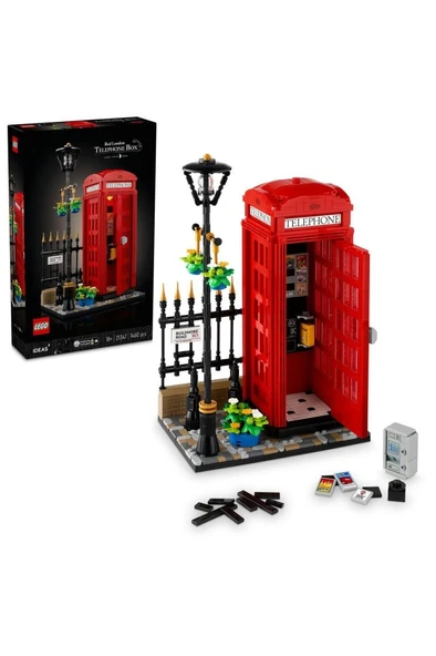 LEGO ® Ideas Kırmızı Londra Telefon Kulübesi 21347 - Yetişkinler için Model Yapım Seti (1460 Parça) ürün görseli 1
