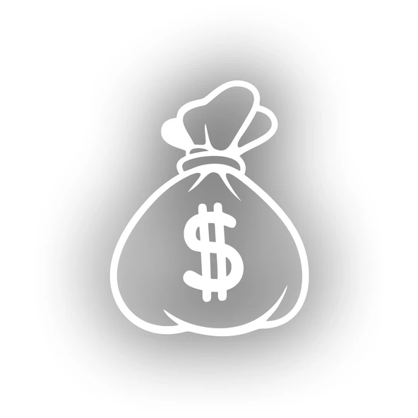 Dolar Para Çantası Araba Sticker 17x17 Cm Beyaz ürün görseli 1