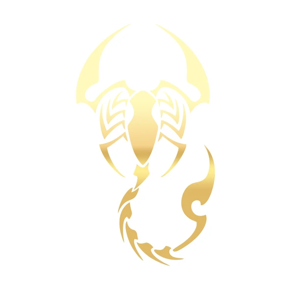 Akrep Araba Sticker 17x17 Cm Gold ürün görseli 1