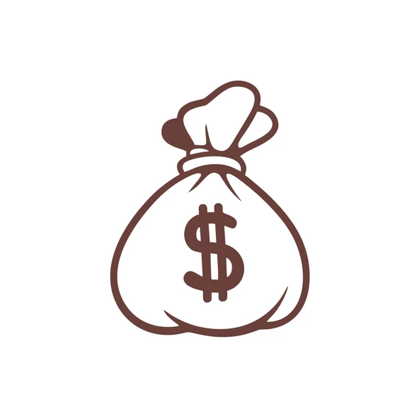 Dolar Para Çantası Araba Sticker 17x17 Cm Kahverengi ürün görseli 1
