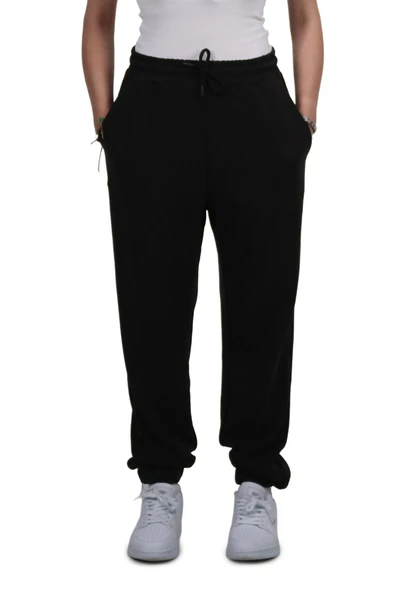 Kadın Modal Kumaş Lastikli Paça Siyah Jogger Pantolon ürün görseli 1