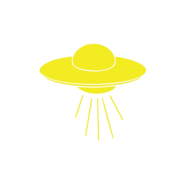 Ufo Araba Sticker 17x17 Cm Sarı ürün görseli 1