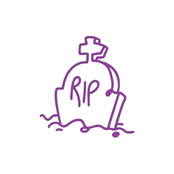 Rip Mezar Taşı Araba Sticker 17x17 Cm Mor ürün görseli 1