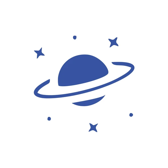Saturn Araba Sticker 17x17 Cm Mavi ürün görseli 1