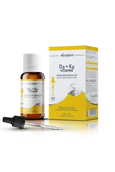 Miraderm D3+K2 Vitamin 20 ml (400 Damla) ürün görseli 1