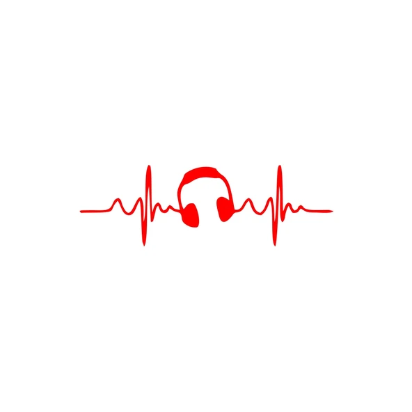 Kalp Atışı Kulaklık Araba Sticker 17x17 Cm Kırmızı ürün görseli 1