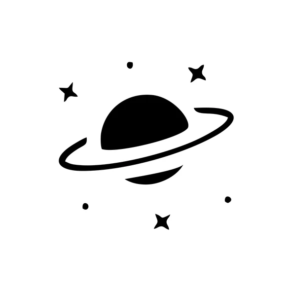 Saturn Araba Sticker 17x17 Cm Siyah ürün görseli 1