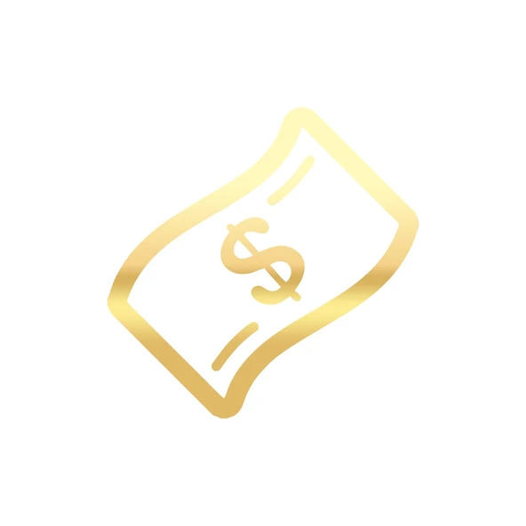 Dolar Banknot Araba Sticker 17x17 Cm Gold ürün görseli 1