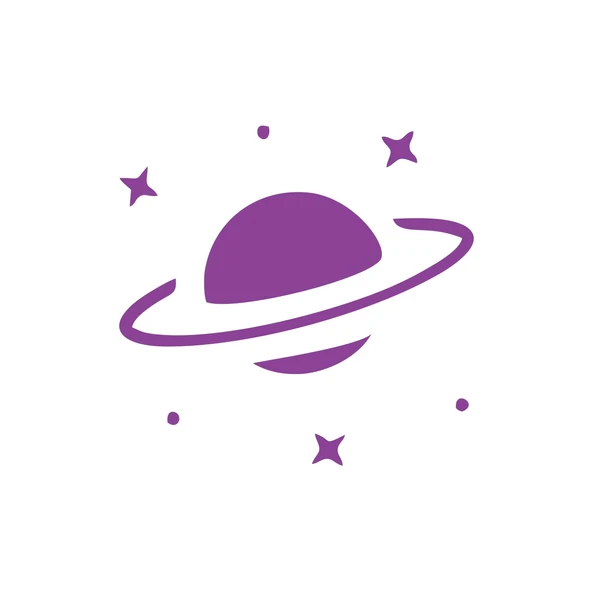 Saturn Araba Sticker 17x17 Cm Mor ürün görseli 1