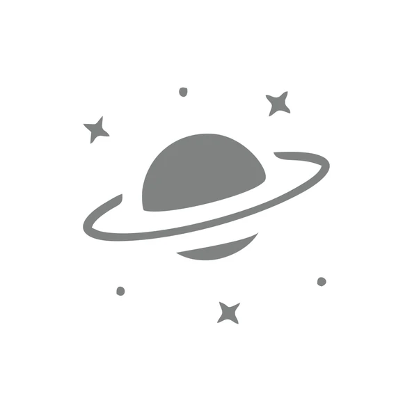 Saturn Araba Sticker 17x17 Cm Gri ürün görseli 1