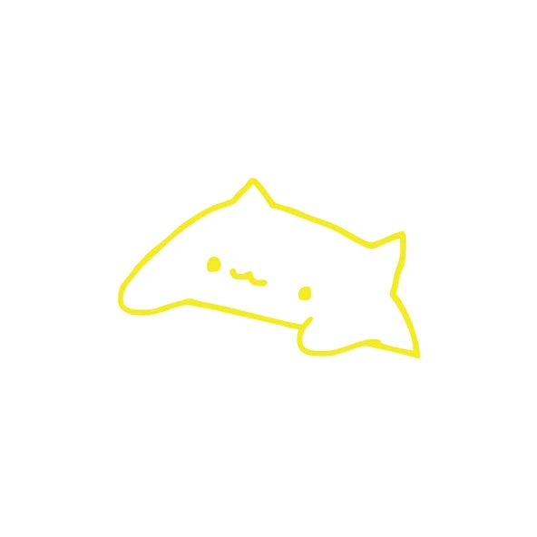 Sevimli Kedi Araba Sticker 17x17 Cm Sarı ürün görseli 1