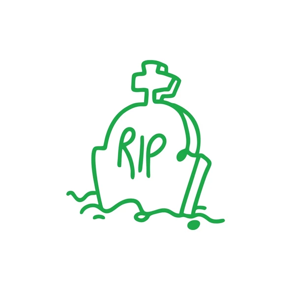 Rip Mezar Taşı Araba Sticker 17x17 Cm Yeşil ürün görseli 1