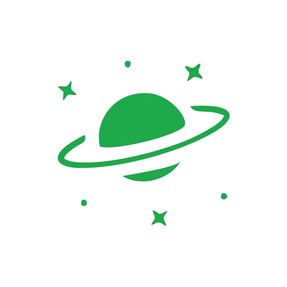 Saturn Araba Sticker 17x17 Cm Yeşil ürün görseli 1